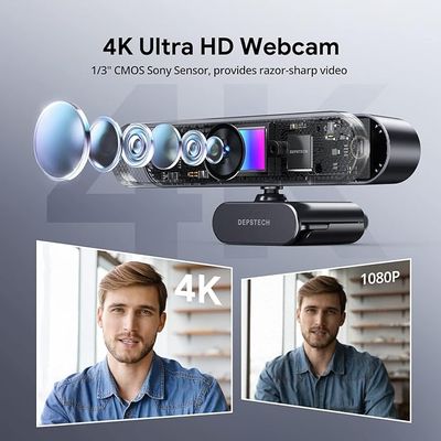 Webcam 4K, webcam zoomable avec microphone