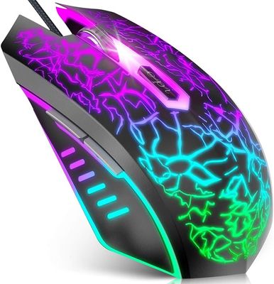 VersionTECH. Souris de jeu filaire ergonomique avec rétroéclairage