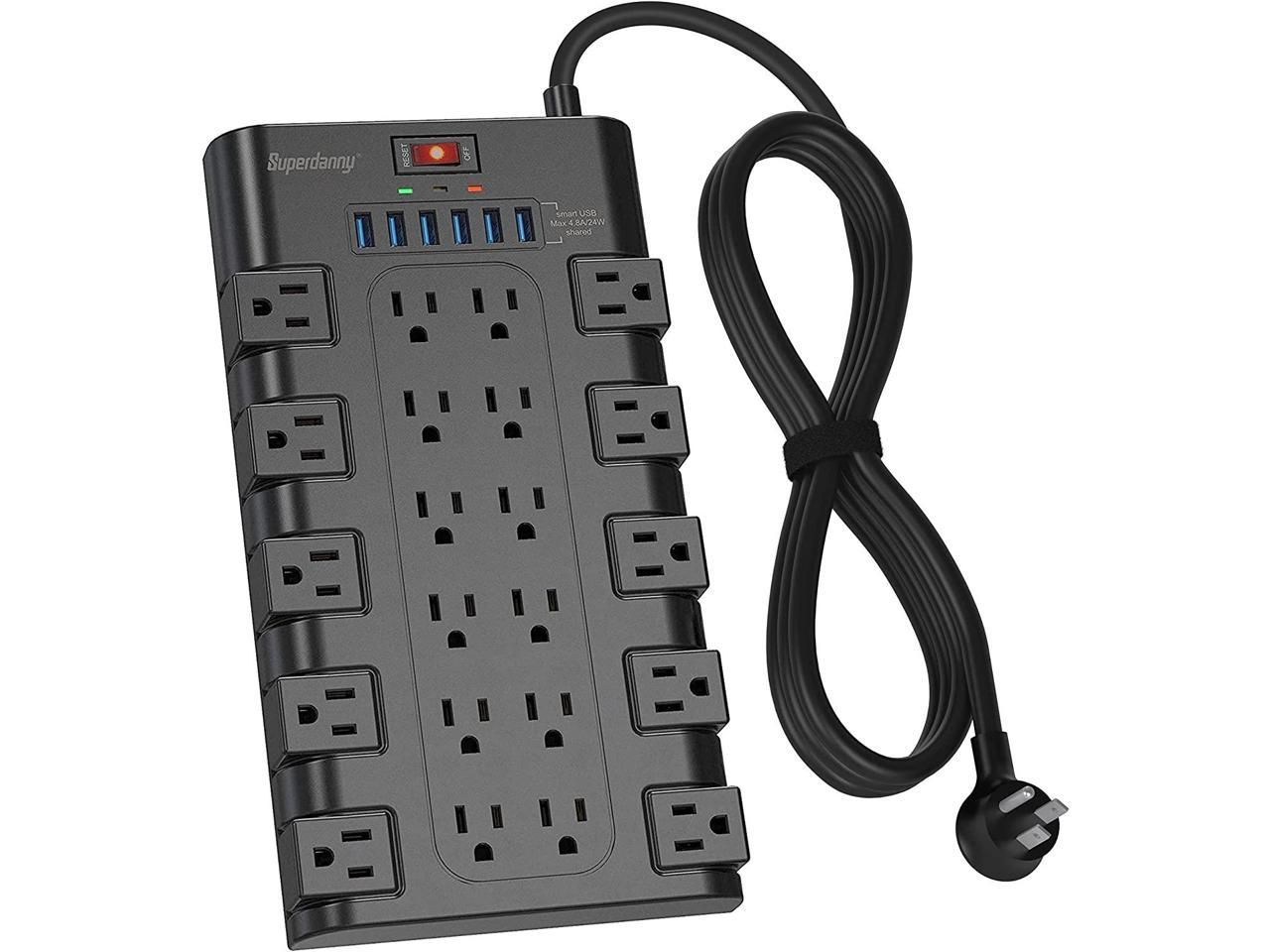 Superdanny Power Strip Parasurtenseur avec 22 prises AC