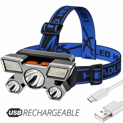 Lampe frontale rechargeable USB à 5 LED