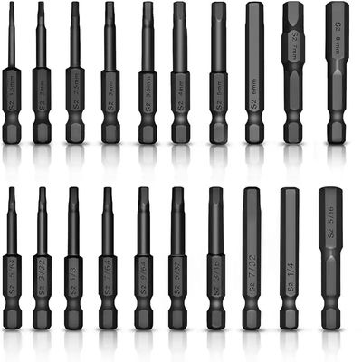 Jeu de 10 forets à tête hexagonale magnétique