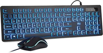 Ensemble clavier et souris RVB RK105, clavier et souris filaires