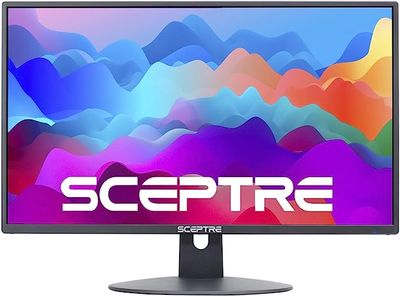 Sceptre E248W-19203R Écran LED ultra fin 24" 75 Hz 1080p 2 x HDMI VGA haut-parleurs intégrés, noir métallique