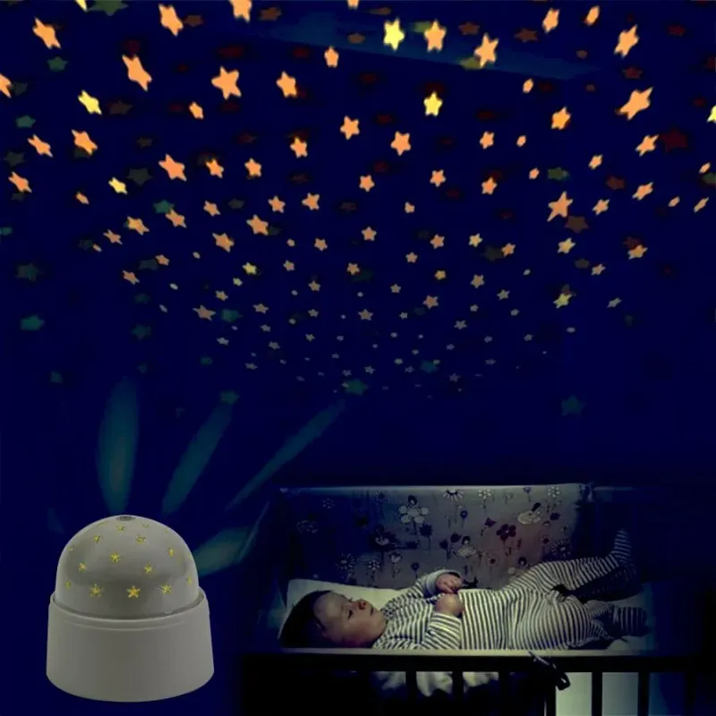 Veilleuse DEL rotative à projection d′étoiles