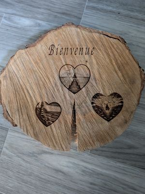 Rondelle d'érable Avec dessin Rondelle d'érable Avec dessin