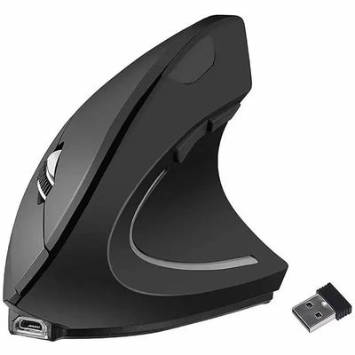 Souris de jeu optique ergonomique sans fil rechargeable 2,4 GHz