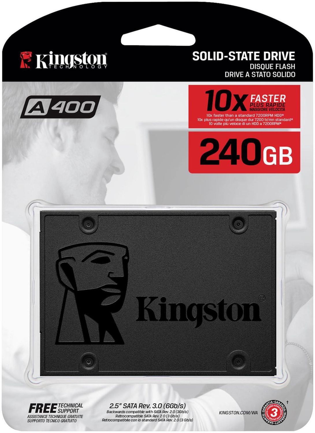 Kingston A400 240Go SATA 3 2.5 "DISQUE SSD INTERNE
