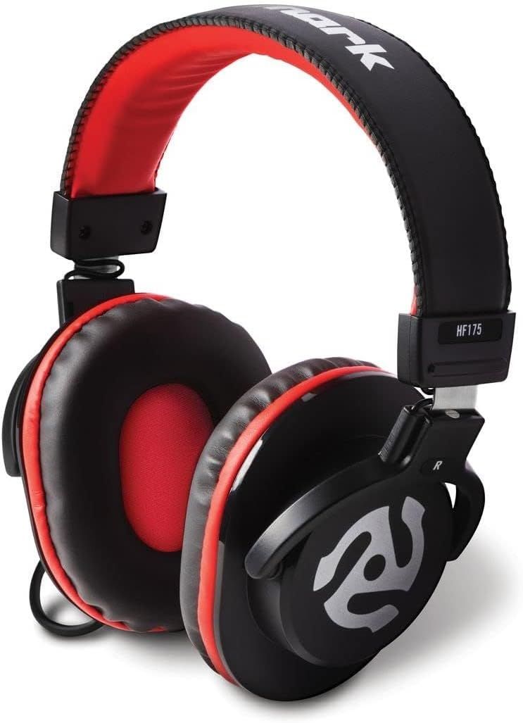 Numark HF175 Casque DJ avec design fermé à l'arrière, pilotes de 40 mm, coussine