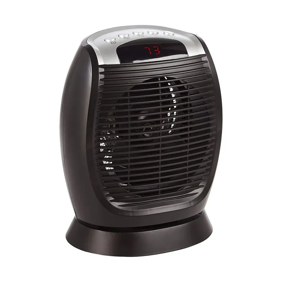 Radiateur ventilateur oscillant numérique avec thermostat - 1500W