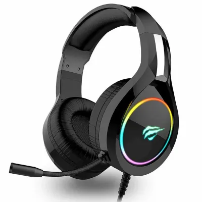 Casque de jeu rétroéclairé RVB avec fil et microphone - 3.5 mm/USB
