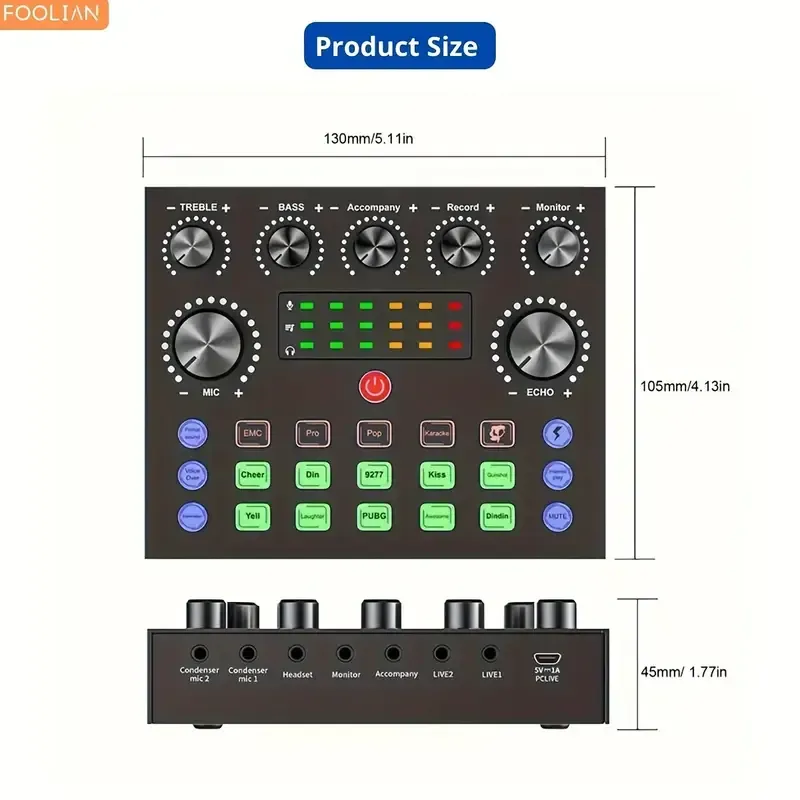 Mélangeur Audio Professionnel V8S, Mélangeur