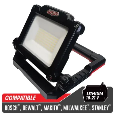 Lampe de travail DEL sans fil à batterie lithium - 20 W