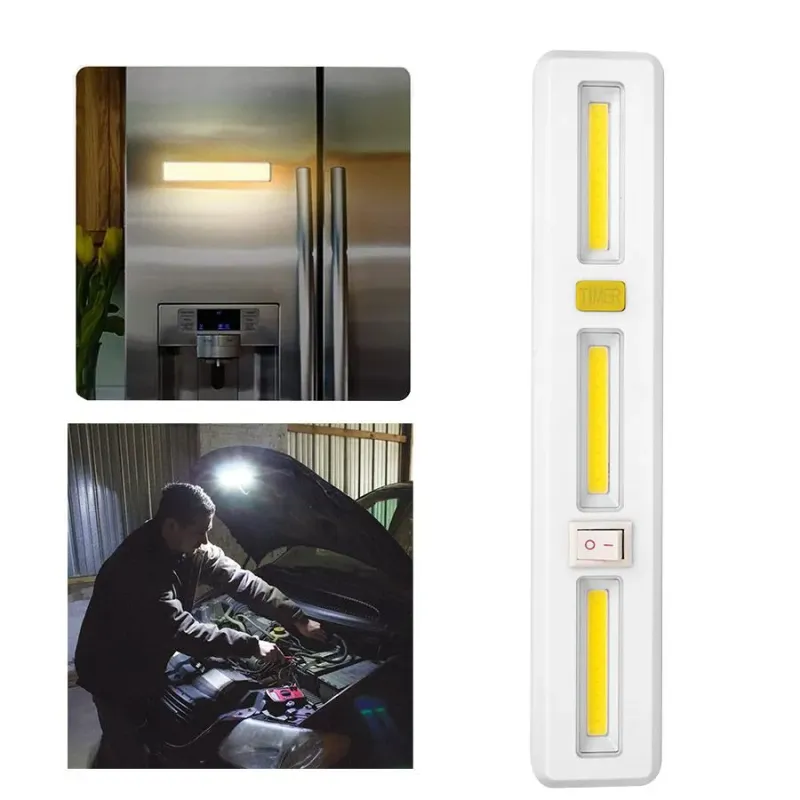 Barre lumineuse DEL COB magnétique avec bouton marche/arrê