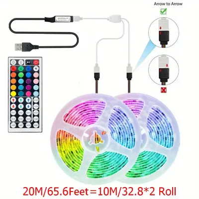 Set LED Strip Light Contrôle Intelligent Avec Télécommande