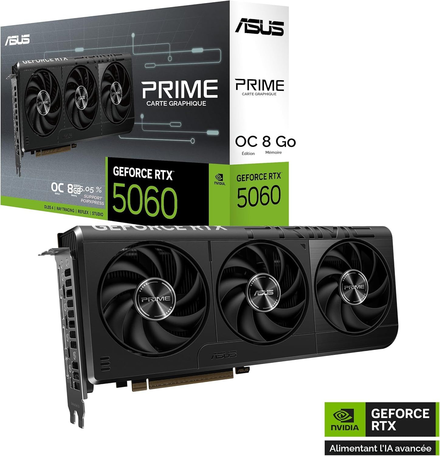 Asus Prime GeForce RTX™ 5060 Carte graphique 8 Go GDDR7