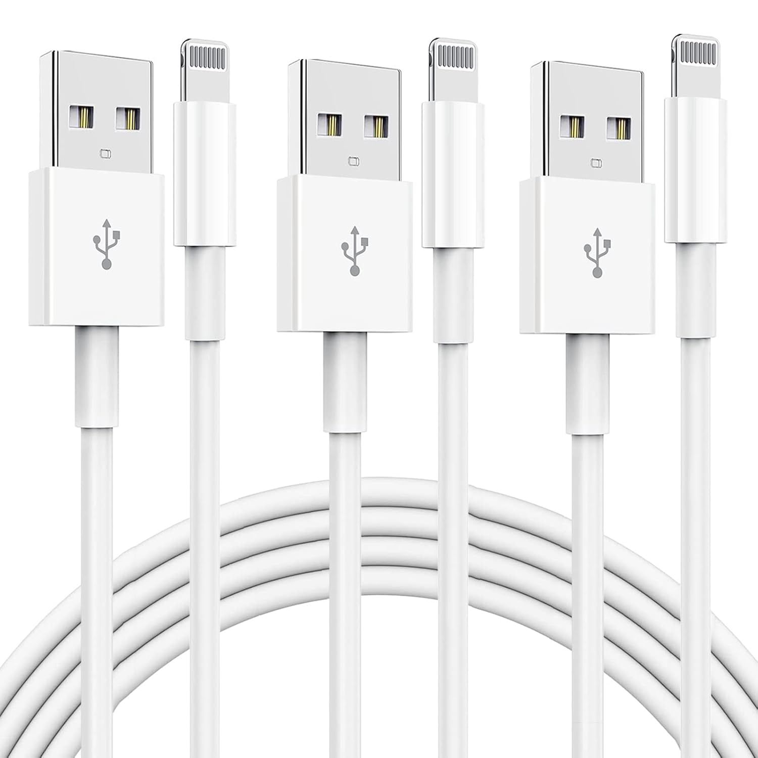 Câble de charge rapide pour iPhone 13 13 Pro 12 Pro 11 SE Max XS XR X, iPad Mini Air, iPod, AirPod