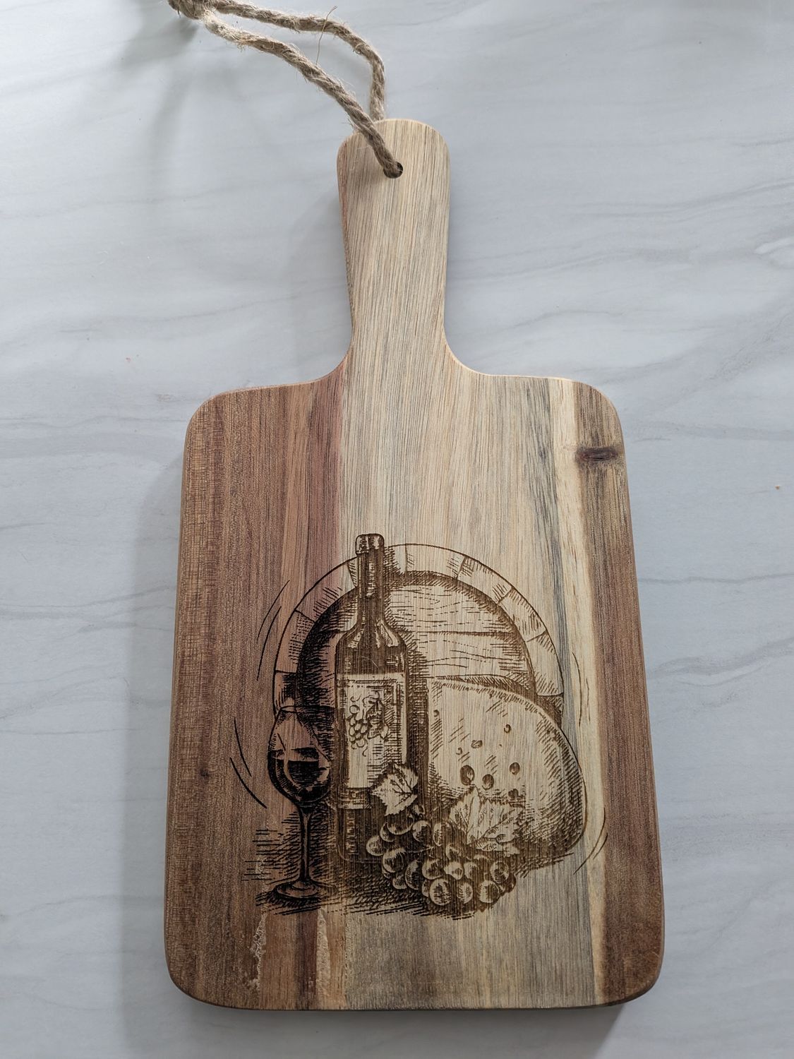 planches à découper en bois d'acacia avec poignées, planches à fromage planches