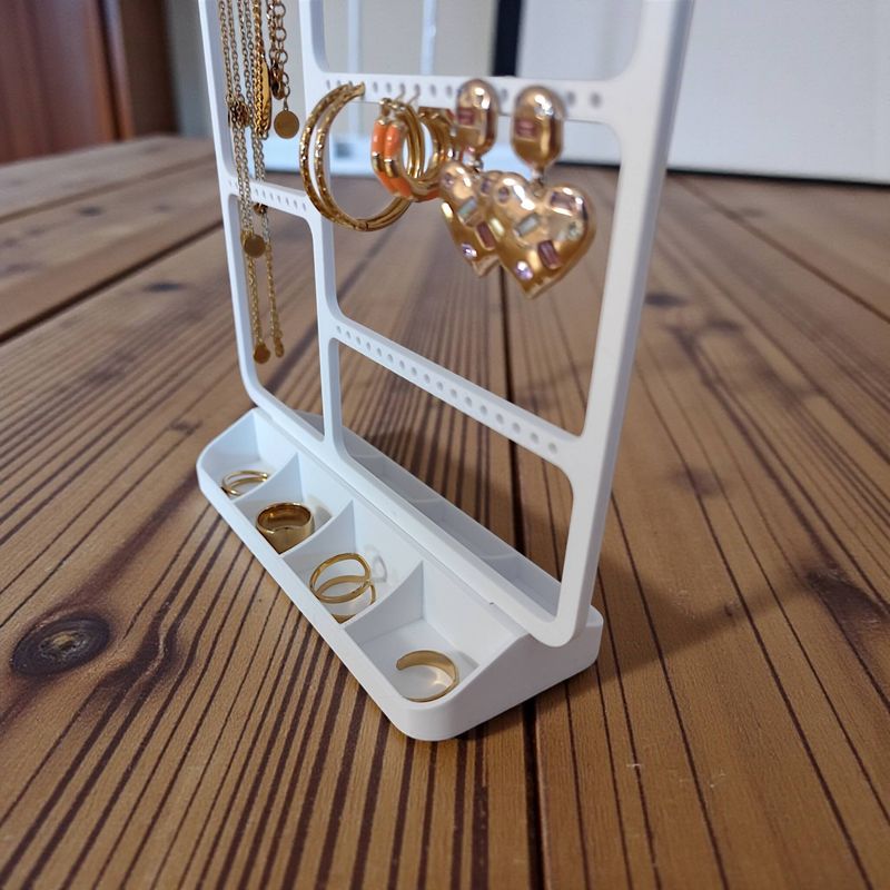 Organisateur de bijoux pour boucles d’oreilles, bagues et colliers