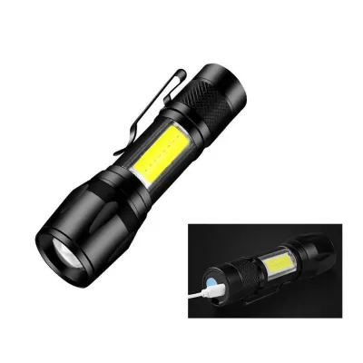 Mini lampe de poche DEL rechargeable avec pince de ceinture - 200 lumens