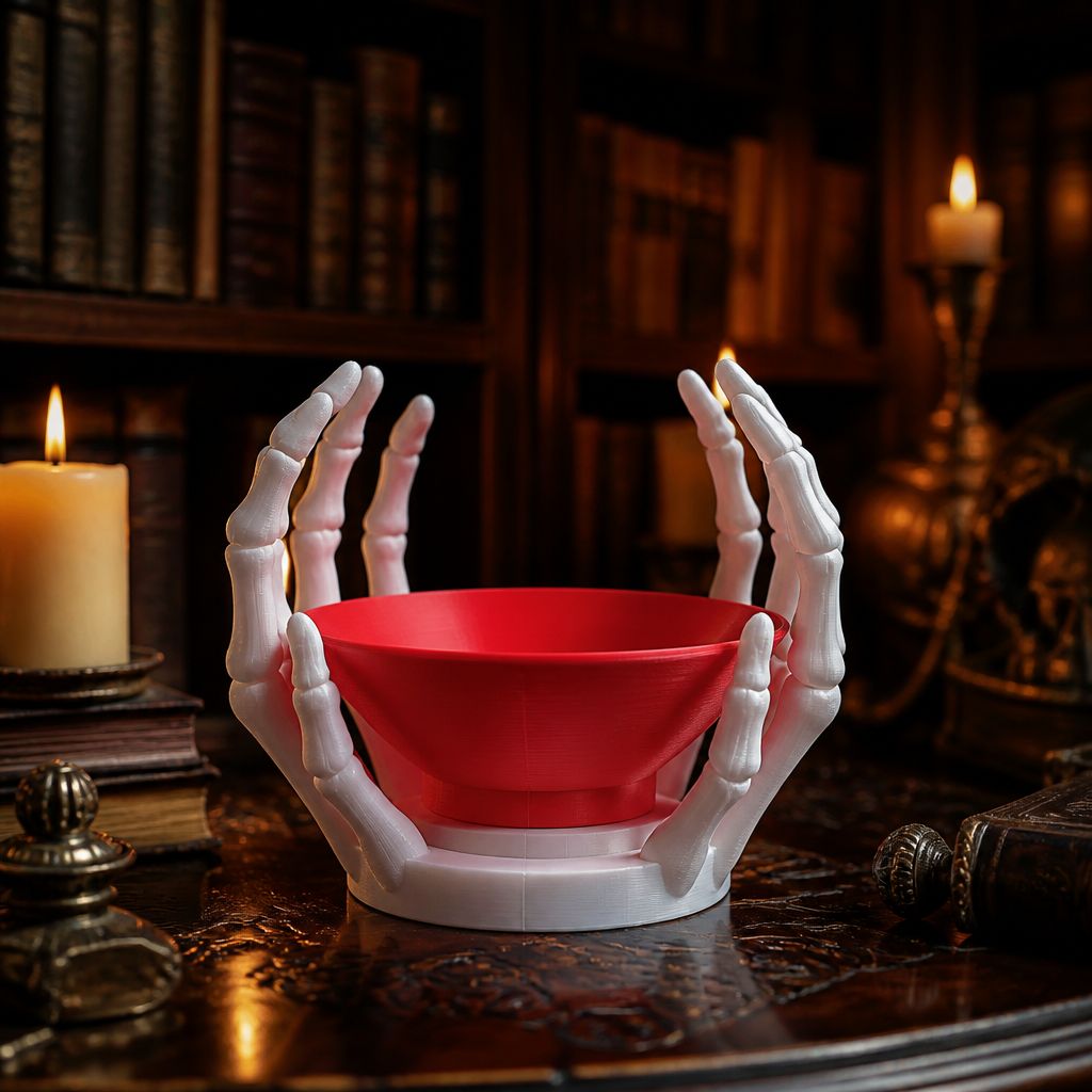 Bol de bonbons Skeleton Hands – Décor d’Halloween effrayant