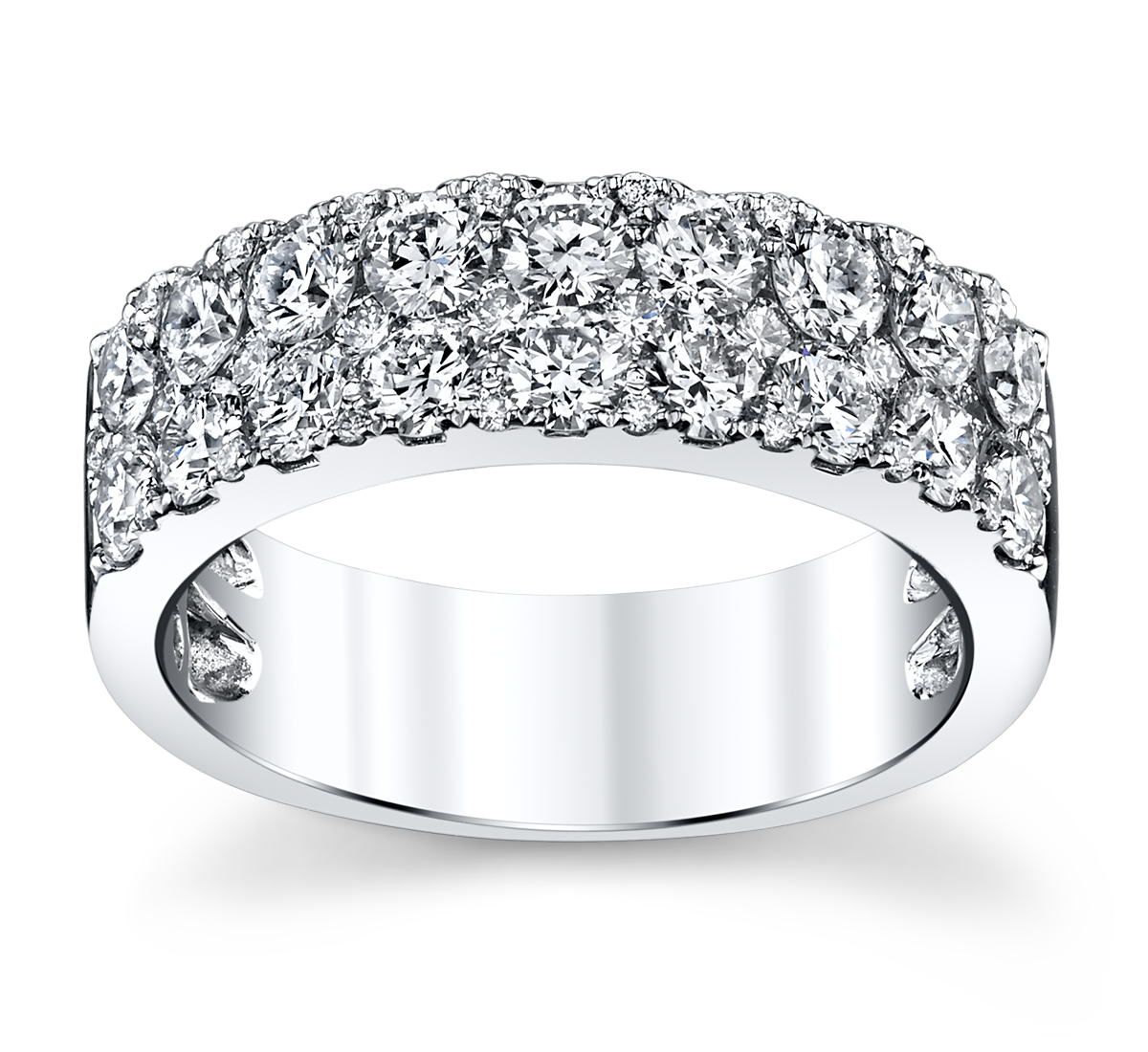 14K White Gold Diamond Wedding Ring 1 1/2 Cttw.