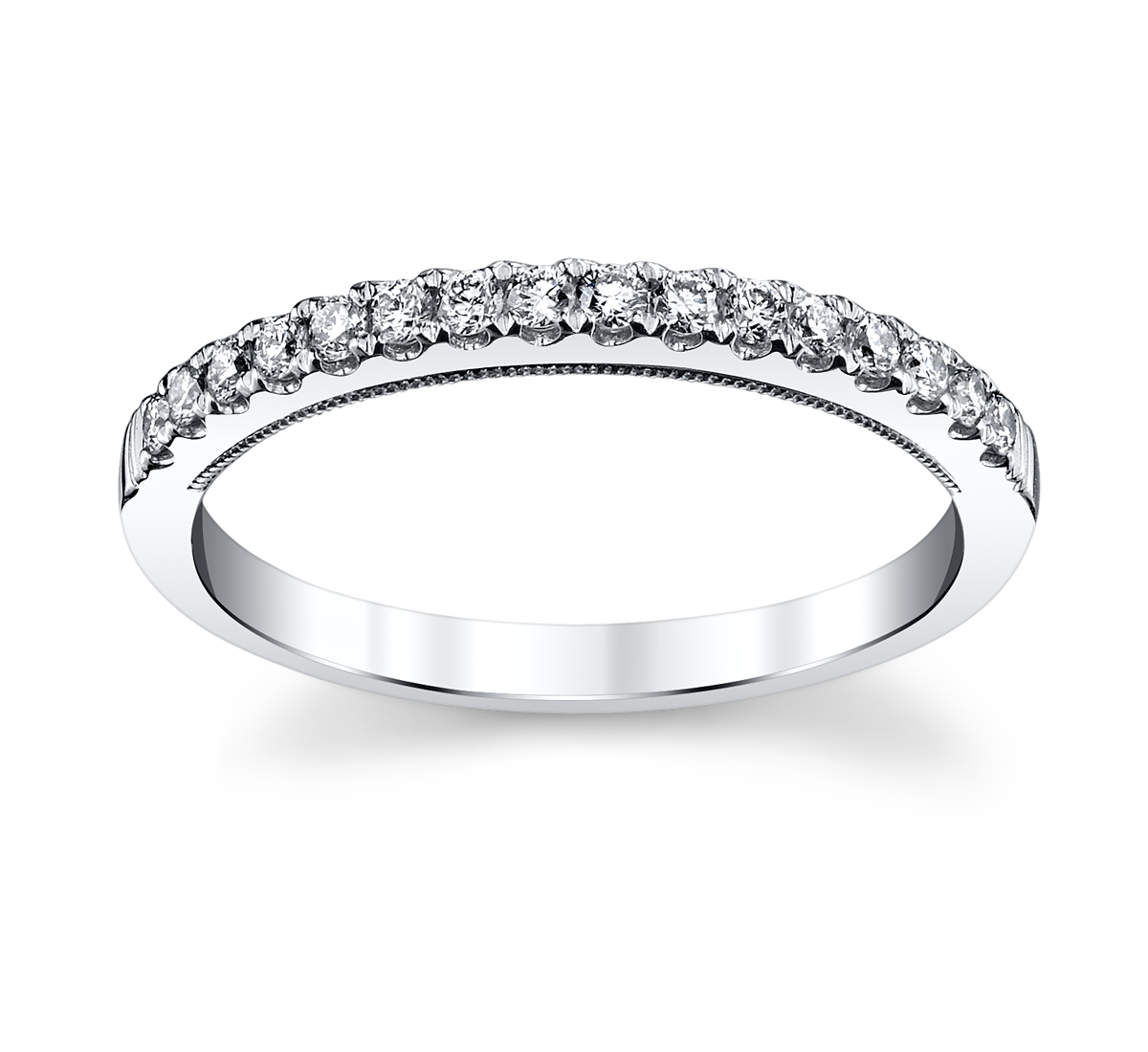 14K White Gold Diamond Wedding Ring 1/4 ct tw