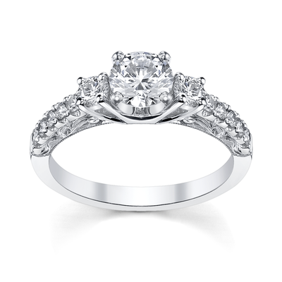 Ladies Platinum Diamond Engagement Ring