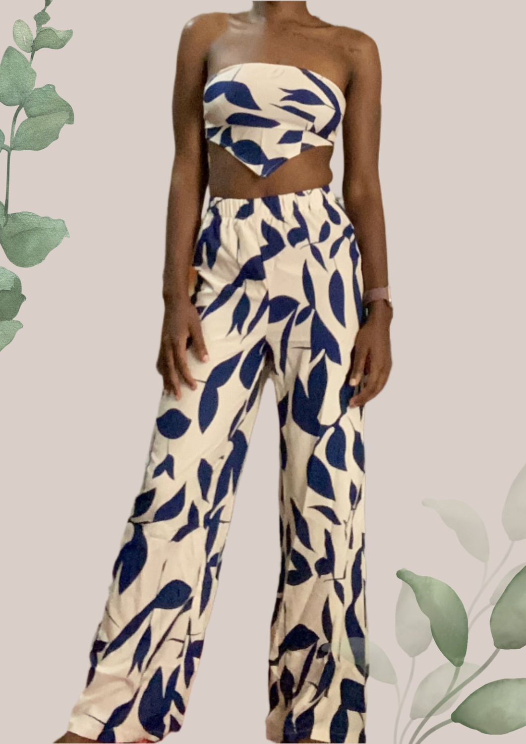 Two Piece Plant Print Set
