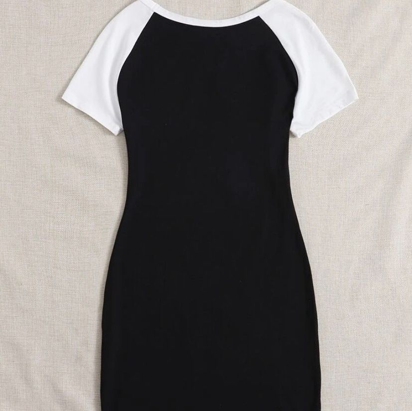 Black &amp; White Bodycon Dress
