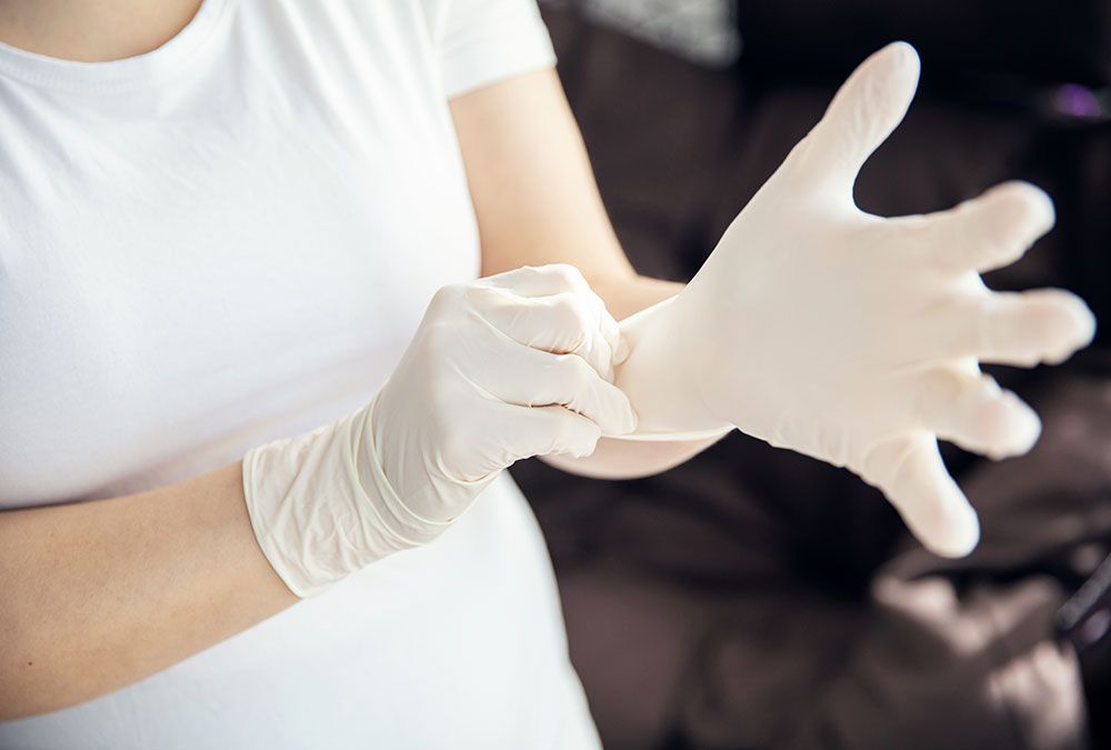 Gants en latex