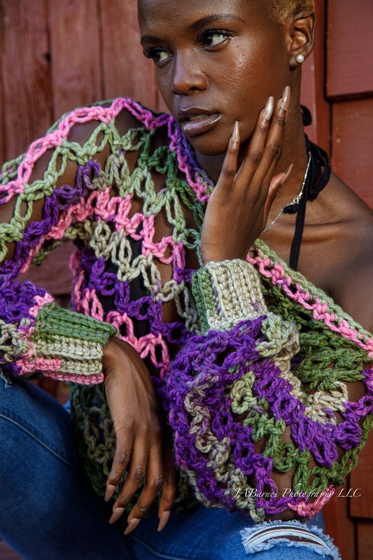 Crochet Crop Top &quot;BOUQUET&quot;