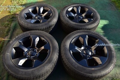 20" Dodge Ram Laramie OEM Factory Black Wheels 1500 Genuine 2019 tires