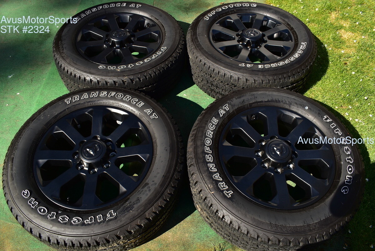 20" Dodge Ram Night Edition OEM Factory Black Wheels Tires  2500 3500 2019 2020