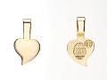 25 Small Aanraku 18K Gold plated Heart Bails