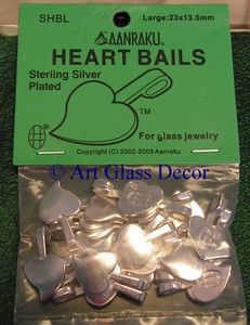 Aanraku Â® Silver-plated Heart Bail, Large