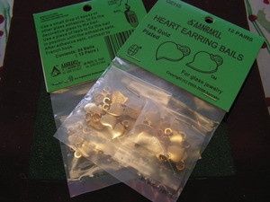 24 Aanraku 18K Gold plated Heart Earring Bails