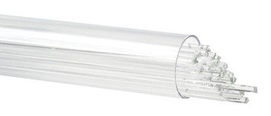 BULLSEYE GLASS 001101-0272-F-TUBE Clear, 2mm Stringer