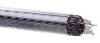 BULLSEYE GLASS 001129-0107-F-TUBE Charcoal Gray Transparent, 1mm Stringer