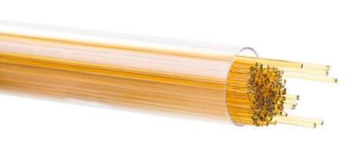 BULLSEYE GLASS 001137-0107-F-TUBE Medium Amber Transparent, 1mm Stringer
