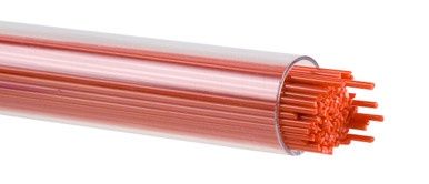 BULLSEYE GLASS 000024-0107-F-TUBE Tomato Red Opal, 1mm Stringer
