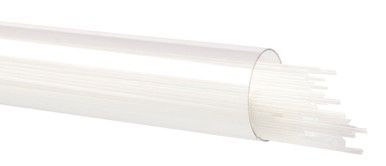 BULLSEYE GLASS 000013-0507-F-TUBE Opaque White Opal, 0.5mm Stringer