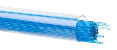 BULLSEYE GLASS 001116-0107-F-TUBE Turquoise Blue Transparent, 1mm Stringer