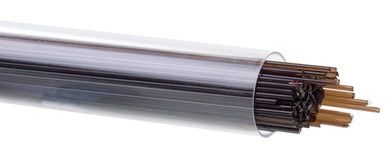 BULLSEYE GLASS 001109-0107-F-TUBE Dark Rose Brown Transparent, 1mm Stringer