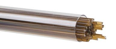 BULLSEYE GLASS 001119-0272-F-TUBE Sienna Transparent, 2mm Stringer