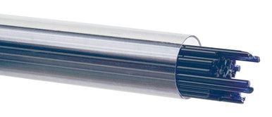 BULLSEYE GLASS 001118-0272-F-TUBE Midnight Blue Transparent, 2mm Stringer