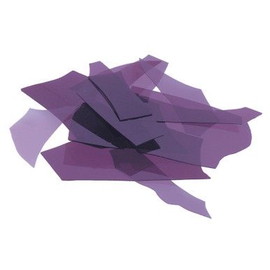 BULLSEYE GLASS 001128-0004-F-OZ04 Deep Royal Purple Transparent, Confetti, 4 oz jar