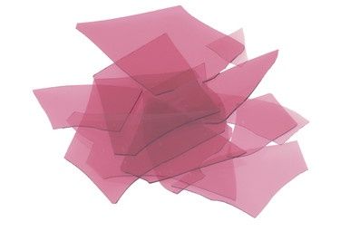 BULLSEYE GLASS 001311-0004-F-OZ04 Cranberry Pink Transparent, Confetti, 4 oz jar