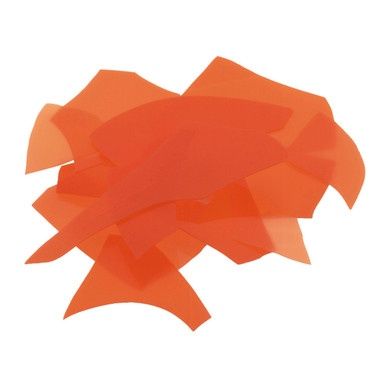 BULLSEYE GLASS 000125-0004-F-OZ04 Orange Opal, Confetti, 4 oz jar