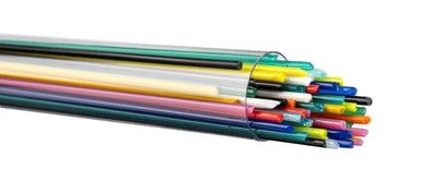BULLSEYE GLASS 008416-0272-F-TUBE Mixed opal colors, 2mm Stringer