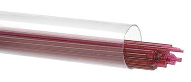 BULLSEYE GLASS 001311-0272-F-TUBE Cranberry Pink Transparent, 2mm Stringer